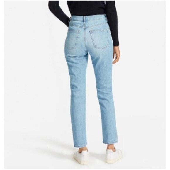 Everlane Cheeky Straight Leg Crop Jeans Sky Blue Size 23 NWT - Picture 2 of 11